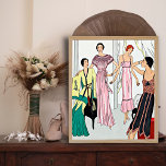 Póster Vestidos nocturnos (1931)<br><div class="desc">Ilustracion de moda en alta resolución de Maggy Rouff y Premet.</div>