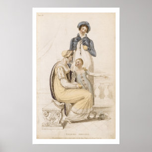 Póster Vestidos que caminan, placa de moda de Ackermann