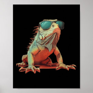 Póster Vestimenta De Amantes De Iguana Para Amantes Diver