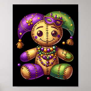 Póster Vestimenta de Gótico de Médico de Brujas Mardi Gra