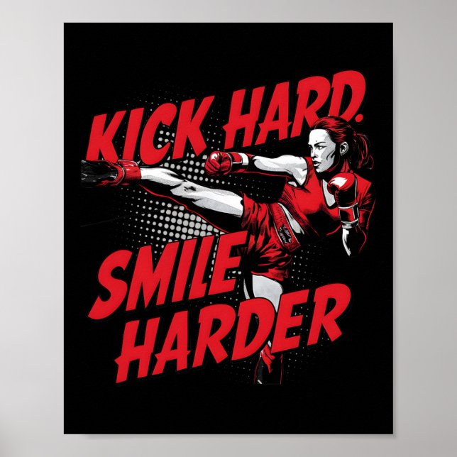 Póster Vestimenta de Kickboxing Muay Thai Savate Sanda Ar (Frente)