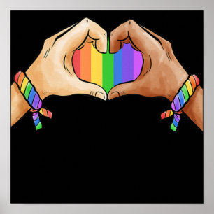 Póster vestimenta de orgullo gay bandera arco iris lgbt d