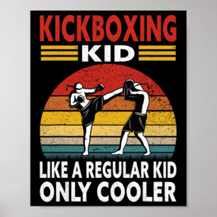 Póster Vestimenta Divertida de Kickboxer Infantil - Kickb