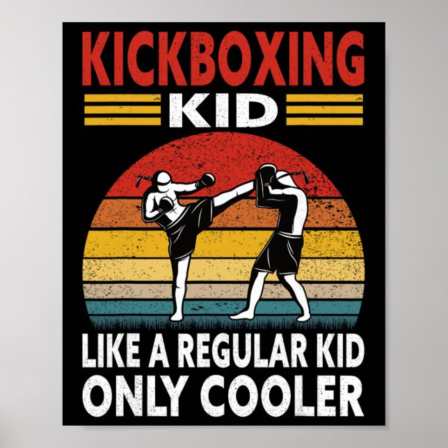 Póster Vestimenta Divertida de Kickboxer Infantil - Kickb (Frente)