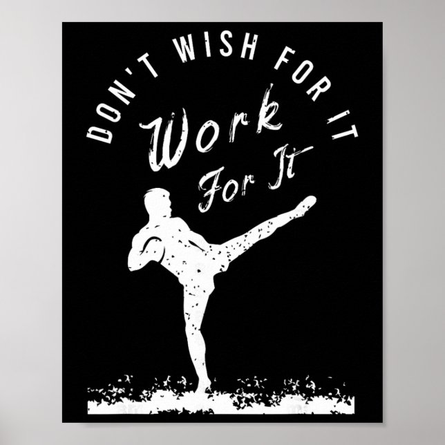 Póster Vestimenta Divertida de Kickboxing para un Kickbox (Frente)