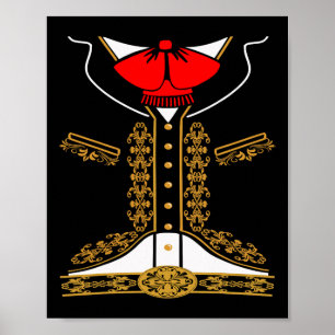 Póster Vestimenta mexicana de Mariachi Charro por Cinco D