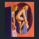 Póster Vestir Pin Up<br><div class="desc">Pintura vintage. Imagen de alta resolución de la pintura original.</div>