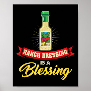Póster Vestir Rancho Es Una Comida Favorita Bendita.