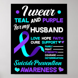 Póster Vestir Verde azulado Y Morado Para Mi Esposo Suici