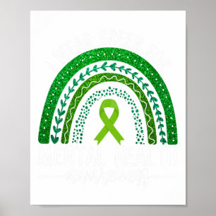 Póster Vestir Verde Para La Concienciación Sobre La Salud