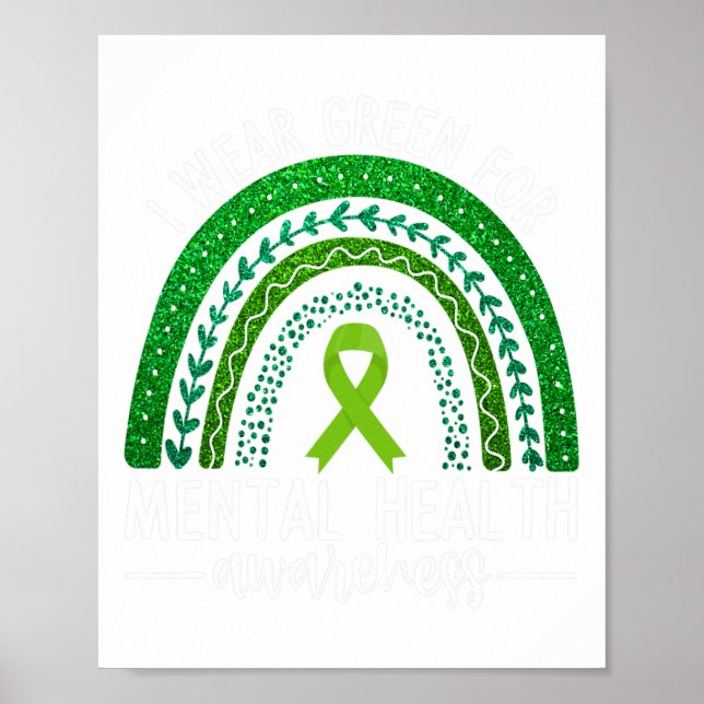 Póster Vestir Verde Para La Concienciación Sobre La Salud (Frente)