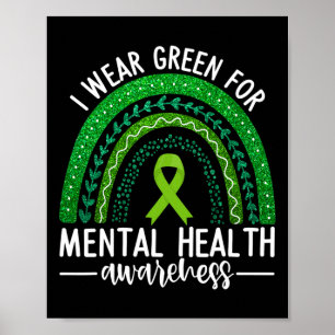 Póster Vestir Verde Para La Concienciación Sobre La Salud