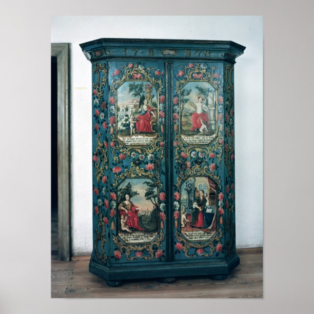 Póster Vestuario decorado con escenas de los cuatro (Frente)