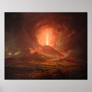 Póster Vesuvio de Portici, Joseph Wright of Derby