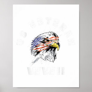Póster Veterana Wwii de Estados Unidos - Campaña de Guerr