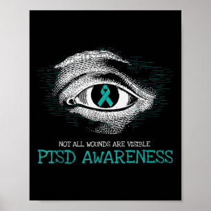 Póster Veterano Concienciación Del Ptsd Prevención Del Su