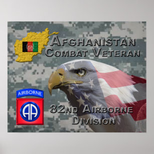 Póster "Veterano de Combate Afgano" - 82ª División Aérea