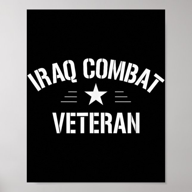 Póster Veterano de combate de Irak - (Frente)