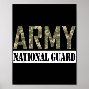 Póster Veterano de familia militar de la guardia nacional