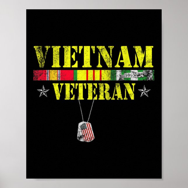 Póster Veterano de guerra de Vietnam: Patriótico conmemor (Frente)