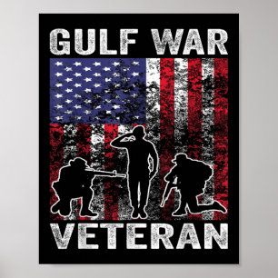 Póster Veterano De Guerra Del Golfo Militar Veterano De E