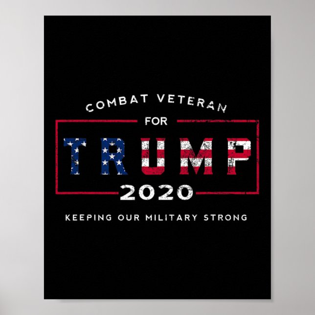 Póster Veterano De Trump 2020&# - Mantén Nuestro Control (Frente)