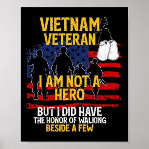 Póster Veterano de Vietnam, no soy héroe, veterano