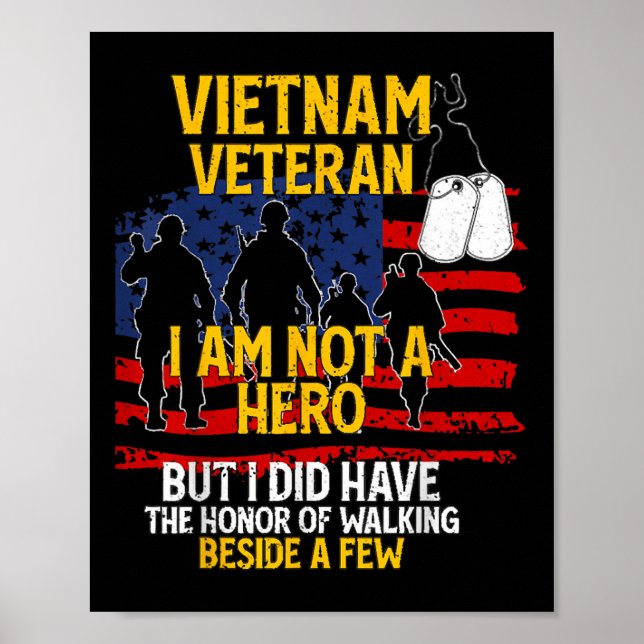 Póster Veterano de Vietnam, no soy héroe, veterano (Frente)