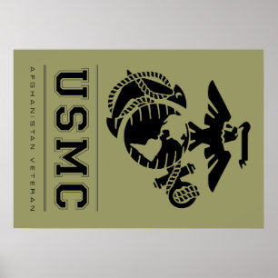 Póster Veterano del USMC Afganistán