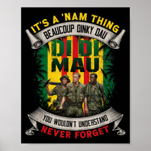 Póster Veterano divertido de Vietnam Es algo de NAM Di Di
