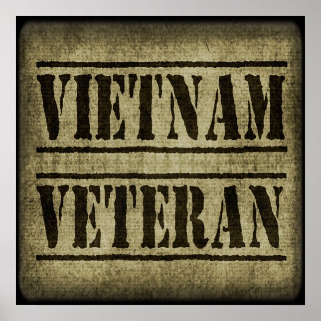 Póster Veterano Ejército de Vietnam (Frente)