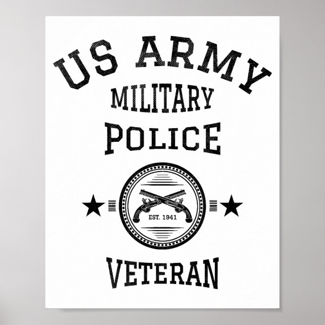Póster Veterano Oficial de Policía Retirado (Frente)