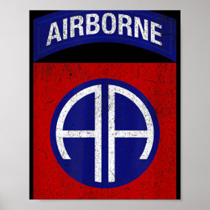 Póster Veterano patriótico militar ofendido 82.º aeródrom