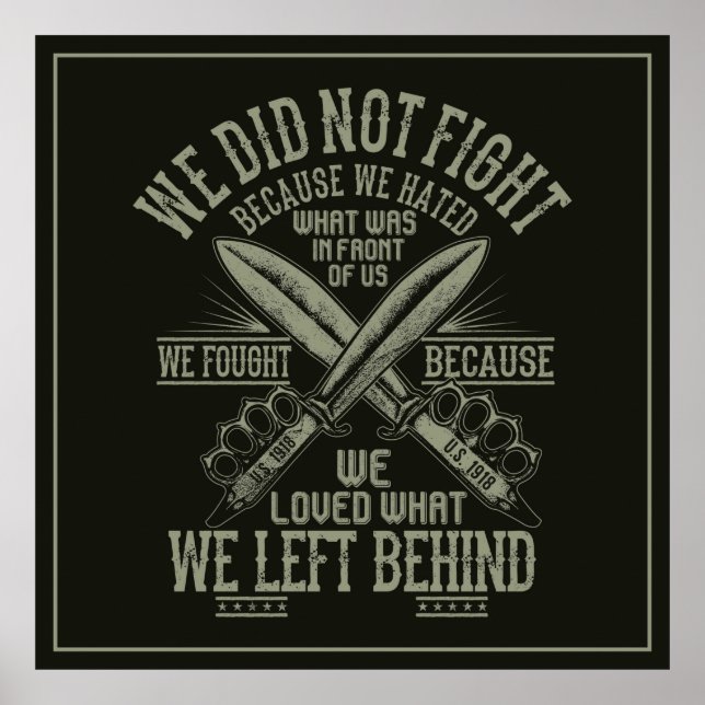 Póster Veterano Poster de Guerra (Frente)