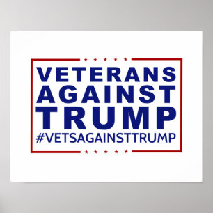 Póster Veteranos contra el Poster Trump