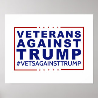 Póster Veteranos contra el Poster Trump