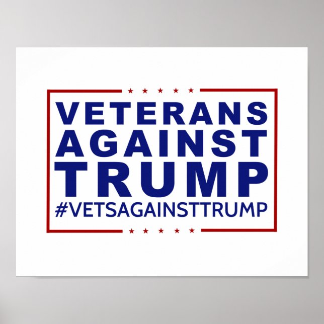 Póster Veteranos contra el Poster Trump (Frente)