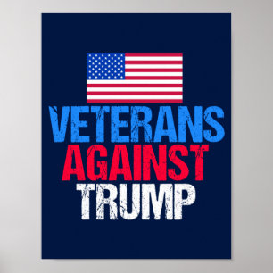 Póster Veteranos Contra la Elección Azul de Trump