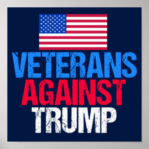 Póster Veteranos contra las elecciones azules de Trump