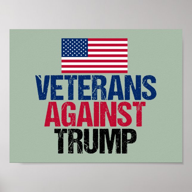 Póster Veteranos contra Trump (Frente)