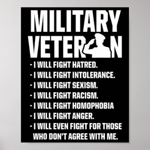 Póster Veteranos contra Trump 2020 luchan contra las elec