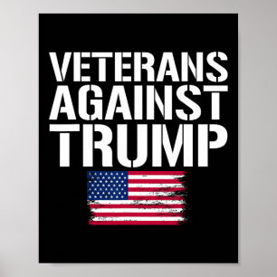 Póster Veteranos Contra Trump Anti-trump Veteranos Contra