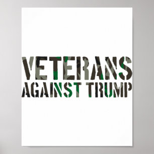 Póster Veteranos Contra Trump Anti-trump Veteranos Contra