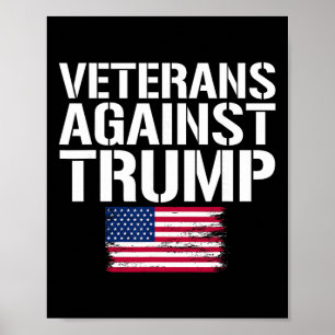 Póster Veteranos Contra Trump Anti-trump Veteranos Contra