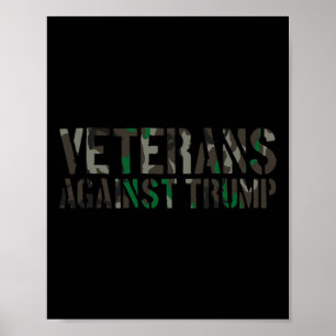 Póster Veteranos Contra Trump Anti-trump Veteranos Contra