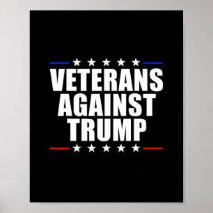 Póster Veteranos Contra Trump Anti-trump Veteranos Contra