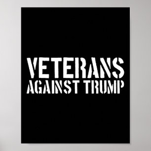 Póster Veteranos Contra Trump Anti-trump Veteranos Contra