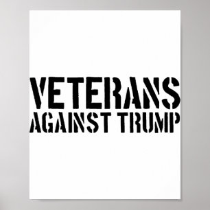 Póster Veteranos Contra Trump Anti-trump Veteranos Contra