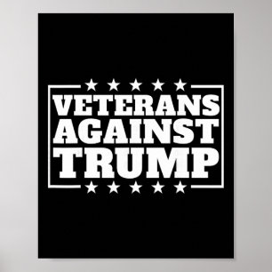 Póster Veteranos Contra Trump Anti-trump Veteranos Contra