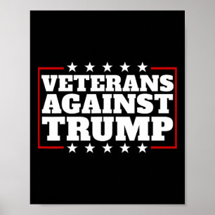 Póster Veteranos Contra Trump Antitrum Trump Veteranos Co